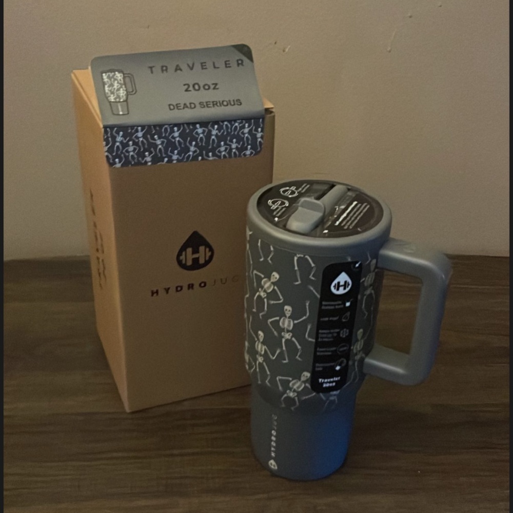 Hydrojug- 20 oz traveler-  Dead Serious (SOLD OUT)  -glow in the dark